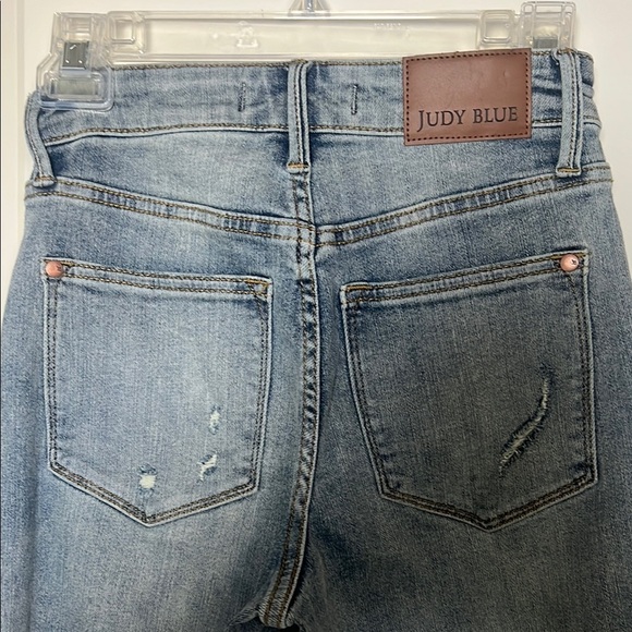 Judy Bloom Light Blue Denim Wide Leg Raw Hem Size 24 - Picture 5 of 7